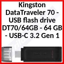 Kingston DataTraveler 70 - USB flash drive DT70/64GB - 64 GB - USB-C 3.2 Gen 1